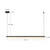 Nio 45-in Black dimmable LED Linear Pendant with Ribbed Opal Diffuser - Black