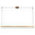 Nio 45-in Black dimmable LED Linear Pendant with Ribbed Opal Diffuser - Vintage Brass