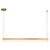 Nio 45-in Black dimmable LED Linear Pendant with Ribbed Opal Diffuser - Vintage Brass