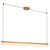 Nio 45-in Black dimmable LED Linear Pendant with Ribbed Opal Diffuser - Vintage Brass