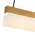 Nio 45-in Black dimmable LED Linear Pendant with Ribbed Opal Diffuser - Vintage Brass