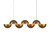 Void 41-in Vintage Brass dimmable LED Linear Pendant - Vintage Brass