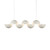 Void 41-in Vintage Brass dimmable LED Linear Pendant - Pearl White