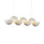 Void 41-in Vintage Brass dimmable LED Linear Pendant - Pearl White