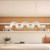 Void 41-in Vintage Brass dimmable LED Linear Pendant - Pearl White