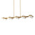 Selene 4-ft Black dimmable LED Linear Pendant - Brushed Gold