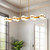 Selene 4-ft Black dimmable LED Linear Pendant - Brushed Gold