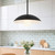Umbra 14-in Vintage Brass Pendant with Matte Opal Glass Diffuser - Black/Opal Glass
