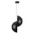 Void 24-in Pearl White dimmable LED Pendant - Black