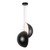 Void 24-in Pearl White dimmable LED Pendant - Black