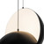 Void 24-in Pearl White dimmable LED Pendant - Black