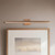 Vega 31-in Black dimmable LED Wall/Picture Light - Vintage Brass