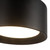 Uma 7-in (3-in Height) White dimmable LED Semi-Flush Mount - Black