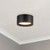 Uma 7-in (3-in Height) White dimmable LED Semi-Flush Mount - Black