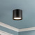 Uma 7-in (6-in Height) White dimmable LED Semi-Flush Mount - Black