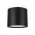 Uma 12-in White dimmable LED Semi-Flush Mount - Black