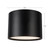 Uma 15-in White dimmable LED Semi-Flush Mount - Black