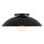 Umbra 14-in Black Semi-Flush Mount with Matte Opal Glass Diffuser - Black/Opal Glass