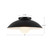 Umbra 14-in Black Semi-Flush Mount with Matte Opal Glass Diffuser - Black/Opal Glass