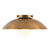 Umbra 14-in Black Semi-Flush Mount with Matte Opal Glass Diffuser - Vintage Brass/Opal Glass