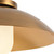 Umbra 14-in Black Semi-Flush Mount with Matte Opal Glass Diffuser - Vintage Brass/Opal Glass