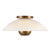 Umbra 14-in Black Semi-Flush Mount - Opal Glass/Vintage Brass