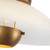 Umbra 14-in Black Semi-Flush Mount - Opal Glass/Vintage Brass
