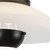 Umbra 14-in Black Semi-Flush Mount - Opal Glass/Black