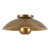 Umbra 14-in Black Semi-Flush Mount - Vintage Brass