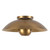Umbra 14-in Black Semi-Flush Mount - Vintage Brass