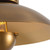 Umbra 14-in Black Semi-Flush Mount - Vintage Brass
