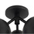 Fosso 13-in Brushed Gold Semi-Flush Mount - Black