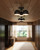 Fosso 17-in Black Semi-Flush Mount - Black
