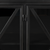 Poppy I 79 in. x 16 in. Metallic Black 4-Glass Door Sideboard