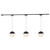 Monae 3 Light Brushed Gold dimmable 4000K LED Trilo Track Ceiling Kit - Black - 4000K