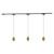 Eloa 3 Light White dimmable 4000K LED Trilo Track Ceiling Kit - Brushed Gold - 4000K