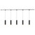 Remuda 5 Light Brushed Gold dimmable 4000K LED Trilo Track Ceiling Kit - Black - 4000K
