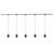 Eloa 5 Light Brushed Gold dimmable 3000K LED Trilo Track Ceiling Kit - Black - 4000K