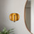 Lustre 9-in Pearl White dimmable LED Wall Sconce - Vintage Brass