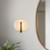 Lustre 9-in Pearl White dimmable LED Wall Sconce - Pearl White/Vintage Brass