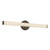 Vire 24-in Brushed Nickel dimmable LED Wall/Vanity Light with Ribbed Opal Diffuser - Black