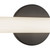 Vire 30-in Brushed Nickel dimmable LED Wall/Vanity Light with Ribbed Opal Diffuser - Black
