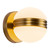 Selene 5-in Black dimmable LED Wall Sconce - Brushed Gold
