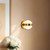 Selene 5-in Black dimmable LED Wall Sconce - Brushed Gold