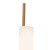 Wick 20-in Vintage Brass dimmable LED Wall Sconce - Vintage Brass/Travertine