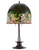 Tiffany Vizcaya Leafy Green & Pink Red Table Lamp