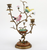 Porcelain Birds and Nest Candlestick Candle Holder with Bronze Ormolu