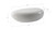River Stone Coffee Table, Gel Coat White, Small