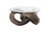 Trifoil Coffee Table, Bronze w/ Glass