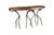 Atlas Console Table, Natural Finish, Metal